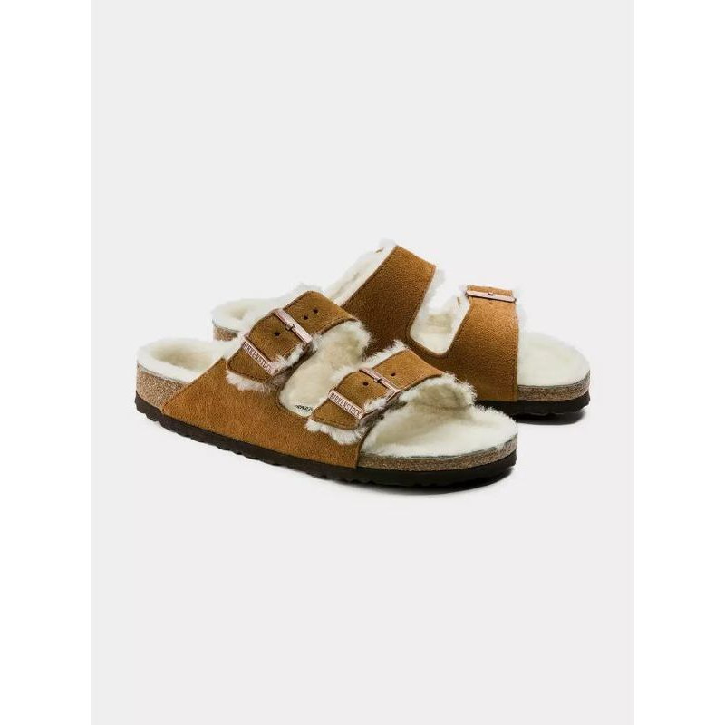 Birkenstock Arizona Shearling Mink W 1001135 Flip-Flops (40)