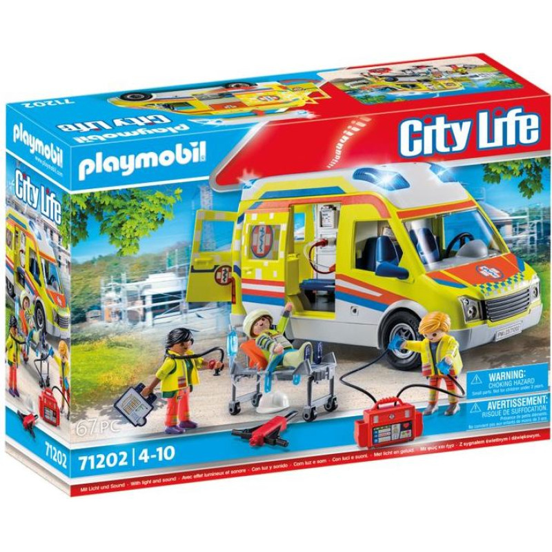Playmobil CITY LIFE Ātrās palīdzības auto ar gaismiņām 71202