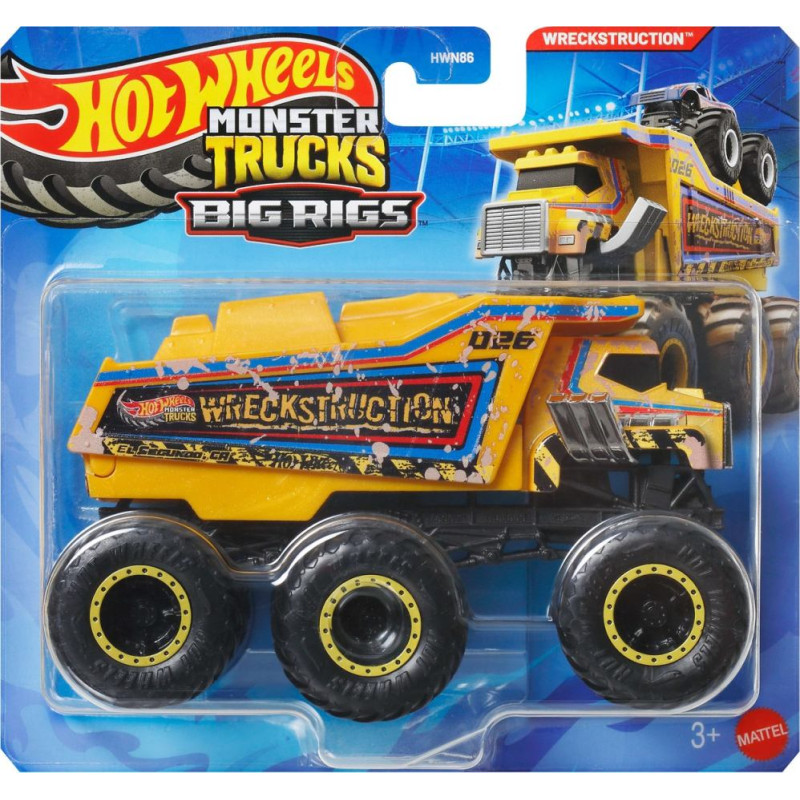 Mattel Hot Wheels: Monster Trucks Big Rigs - Wreckstruction Vehicle (JHY77)