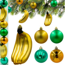 Mica DECORATIVE PLASTIC BAUBLE SAFE 7 PCS BANANA MICA