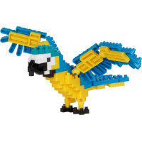 Bandai Namco Bandai Nanoblock : Animal - Perroquet bleu et jaune Building Block Figure (NBC343)