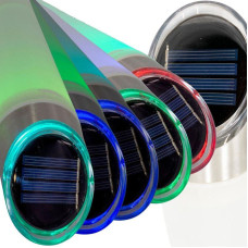 SOLAR LAMP PATHWAY 4LED 2 COLORS 32.5CM