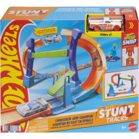 Mattel Hot Wheels Speed Snap: Stunt Tracks - Corkscrew Jump Champion Playset (JLM91)
