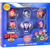 P.m.i. Brawl Stars Collectible Figures - 8 Pack Deluxe Box - Including 2 rare hidden characters (S1) (Random) (BRW2070)