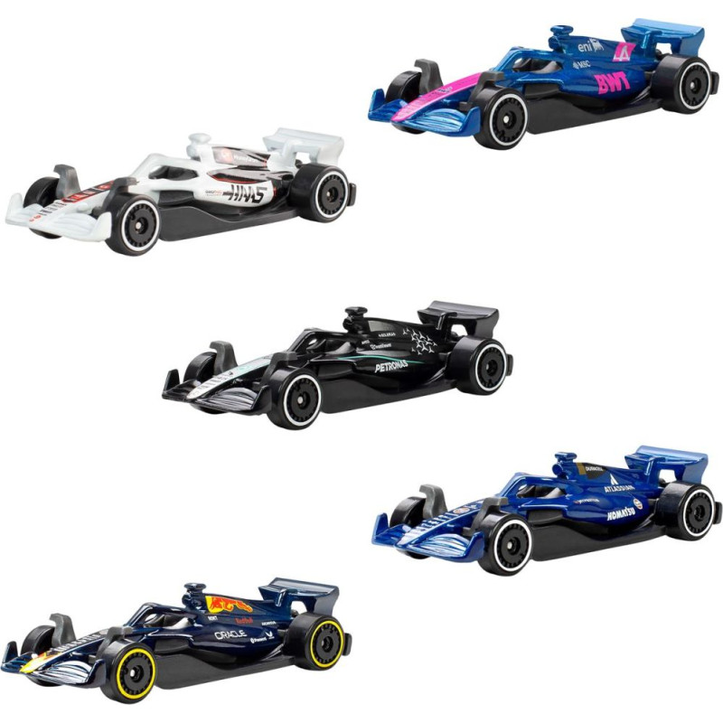 Mattel Hot Wheels: Racing Vehicles - F1 2025 Teams Set of 5 (JLN11)
