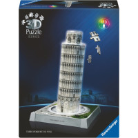 Ravensburger 3D Puzzle: 3D Iconics - Πίζα Night Edition (216pcs) (12008028)