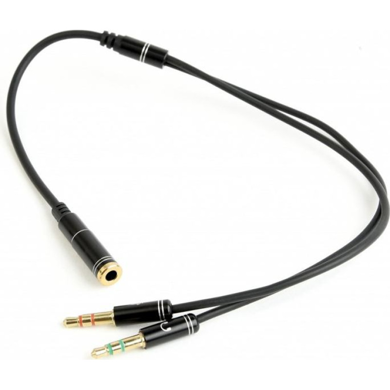 Gembird Adapter audio stereo 2x3.5mm minijack, 4pin, 0.2m