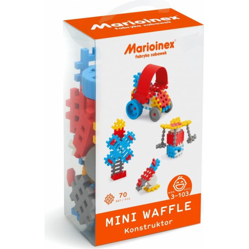 Marioinex Klocki waffle mini 70 sztuk chłopiec