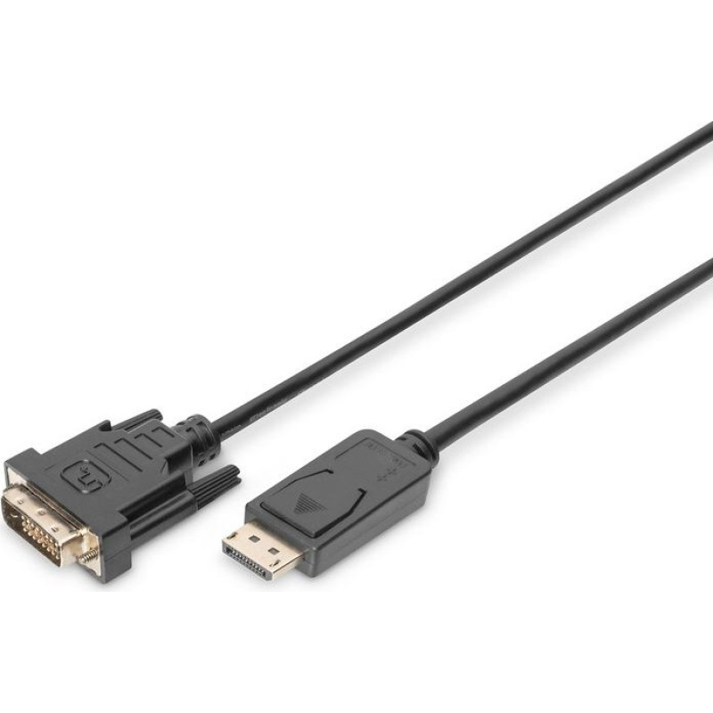Digitus Kabel displayport z zatrzaskiem 1080p 60hz fhd typ dp/dvi-d (24+1) m/m 2m