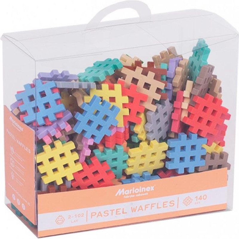 Marioinex Klocki waffle mini pastel 140 elementów