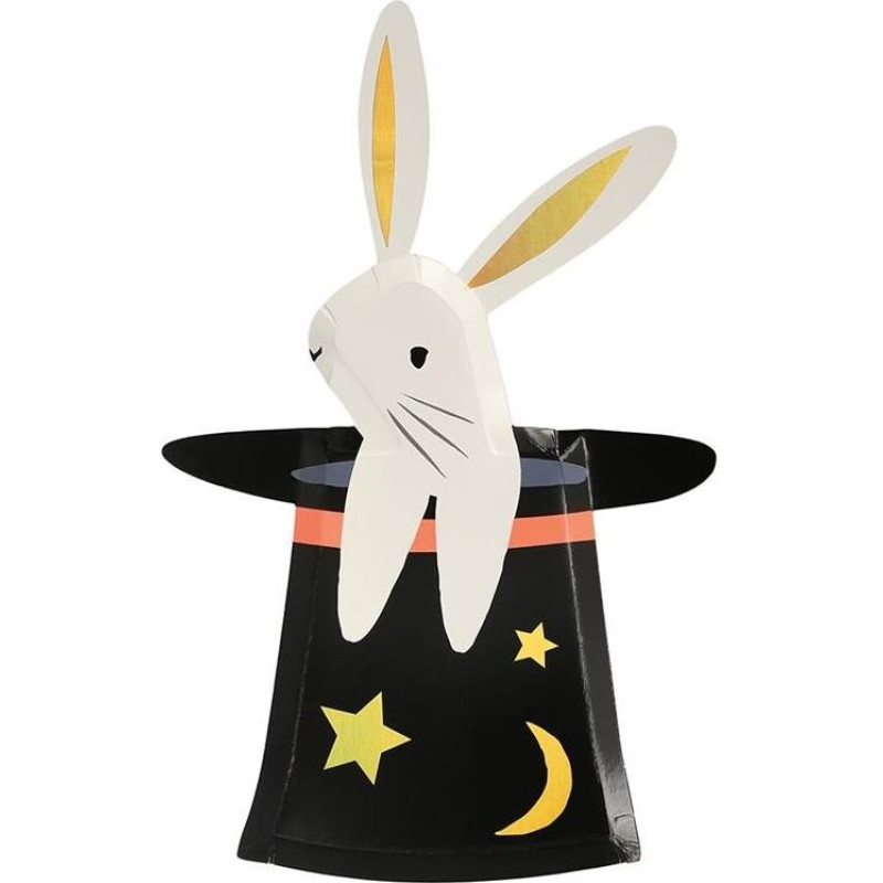 Meri Meri Talerzyki królik w kapeluszu abrakadabra