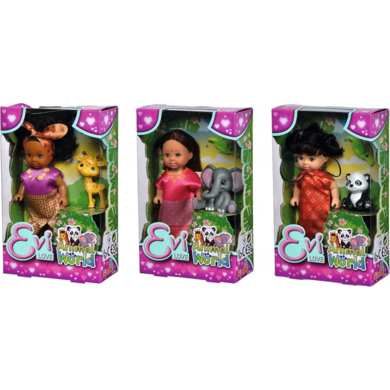 Simba Lalka evi love z dzikim zwierzątkiem, 3 rodzaje