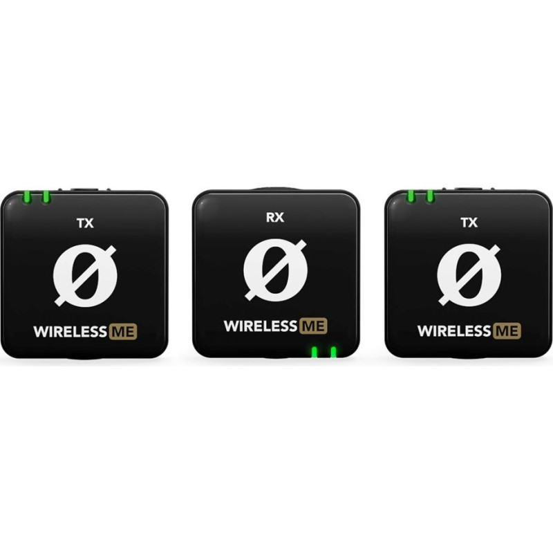Rode wireless me dual - kompaktowy bezprzewodowy system mikrofonowy z dwoma nadajnikami do nagrywania dwukanałowego (czarny)