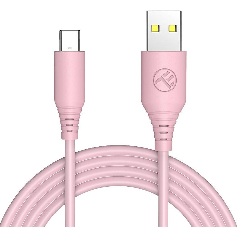 Tellur Silicone USB to Type-C Cable 3A 1m Pink