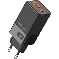 Beline Ładowarka sieciowa 65w gan 2xusb-c+usb-a bez kabla czarna