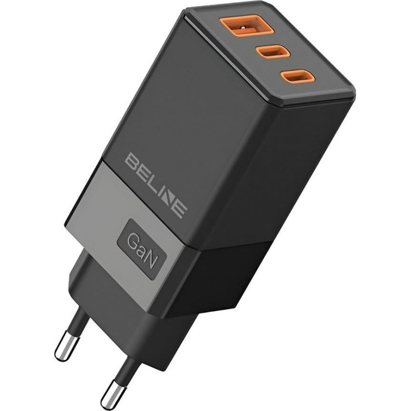 Beline Ładowarka sieciowa 65w gan 2xusb-c+usb-a bez kabla czarna