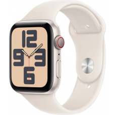 Apple Watch se gps + cellular, koperta 44 mm z aluminium w kolorze księżycowej poświaty z paskiem sportowym w kolorze księżycowej poświaty - rozmiar s/m