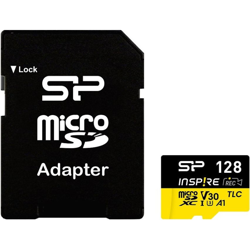 Silicon Power Karta pamięci microsdxc inspire 128gb uhs-i u3 a1 v30 4k tlc