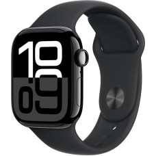 Apple Watch series 10 gps, koperta 42 mm z aluminium w kolorze onyksu z paskiem sportowym w kolorze czarnym - rozmiar m/l