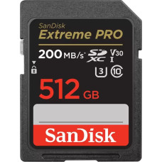 Sandisk extreme pro sdxc 512gb 200/140 mb/s a2