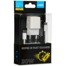 Ibox Ładowarka sieciowa c-38 pd30 cw usb-c, kabel