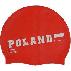 Aqua-Speed silicone swimming cap Poland red