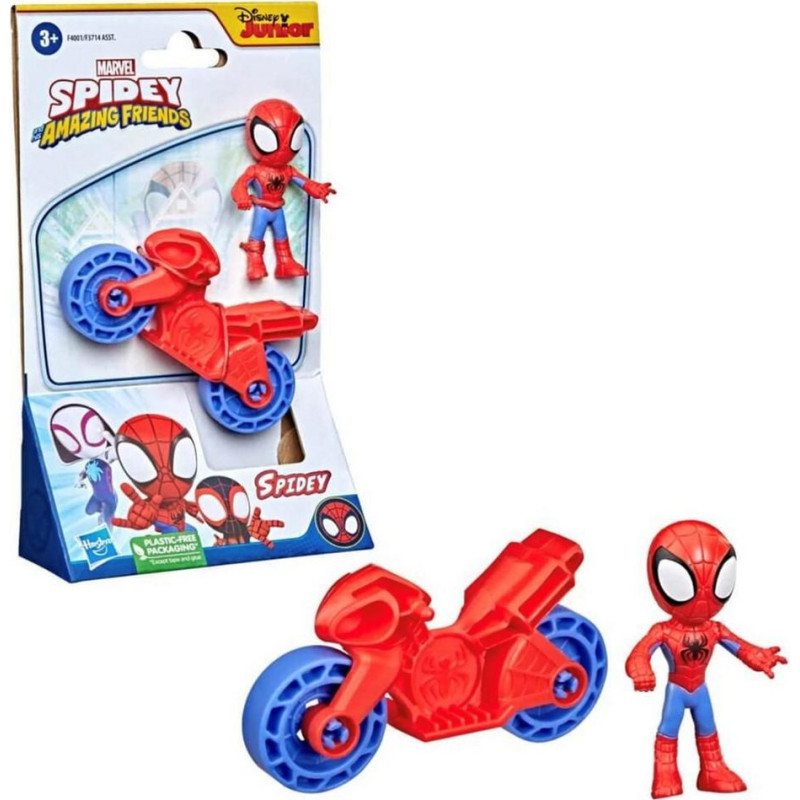 Hasbro Disney Marvel: Spidey and his Amazing Friends - Spidey with Bike Action Figure (F4001)