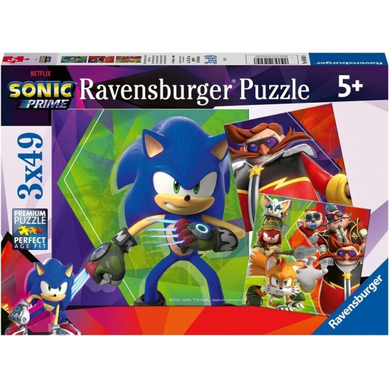 Ravensburger Puzzle: Sonic Prime - The Adventures of Sonic (3x49pcs) (05695)