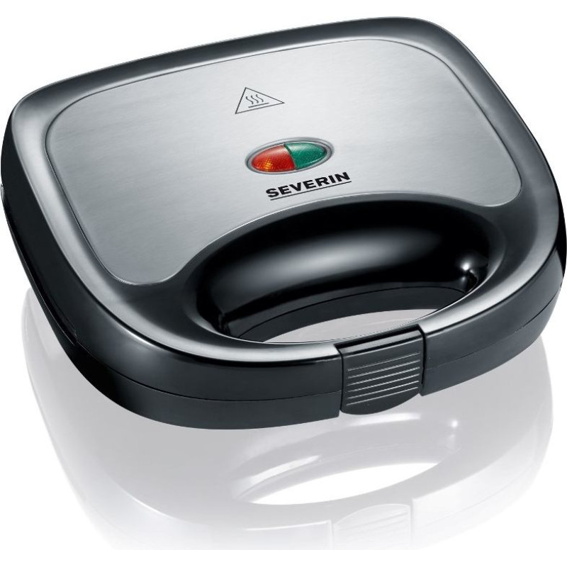 Severin sandwich-toster, stal, płyty z powłoką antyadhezyjną, łatwe czyszczenie, gumowe nóżki, moc 600w sa2969