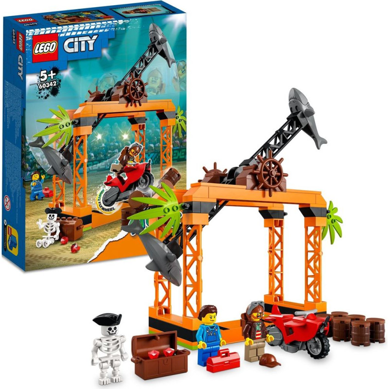 Lego city 60342 wyzwanie kaskaderskie: atak rekina