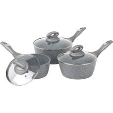 Salter BW02986G1EU7 Marblestone 3-Piece Saucepan Set - 16/18/20cm