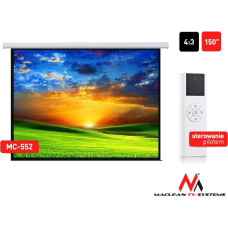 Maclean Ekran projekcyjny elektryczny mc-552 150 cali 300x220  4:3 ściana lub sufit