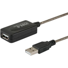 Savio Kabel savio cl-76 (usb 2.0 typu a m - usb 2.0 typu a f; 5m; kolor czarny)