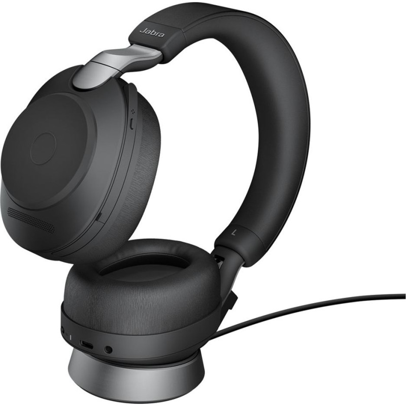 Jabra 28599-989-889 słuchawki/zestaw słuchawkowy przewodowy i bezprzewodowy opaska na głowę biuro/centrum telefoniczne usb type-c bluetooth czarny