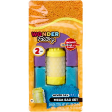 MGA Piasek kinetyczny wonder factory never dry sand bag, fioletowy, turkusowy