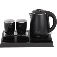 Adler Czajnik hotelowy ad 1387 z tacką z 2 kubkami 1l, inox