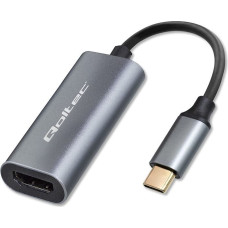 Qoltec Adapter aluminiowa przejściówka usb-c na hdmi 4k | 60hz | 32awg