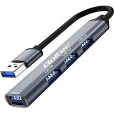Qoltec Hub adapter usb 3.0 4w1 | 4x usb 3.0