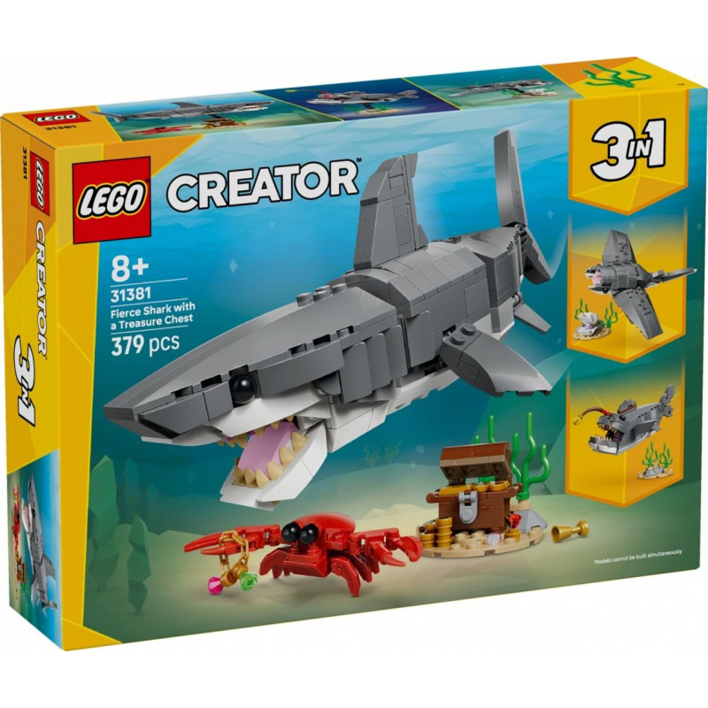 Lego ® Creator: Fierce Shark with a Treasure Chest (31381)