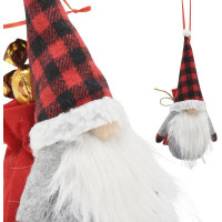 DECORATIVE SANTA CLAUS GNOME ELPH WITH GIFT BAG 20CM