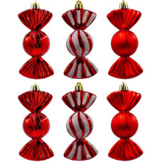 Mica SAFE PLASTIC BALL MATRIX CANDY 6 PCS MICA RED