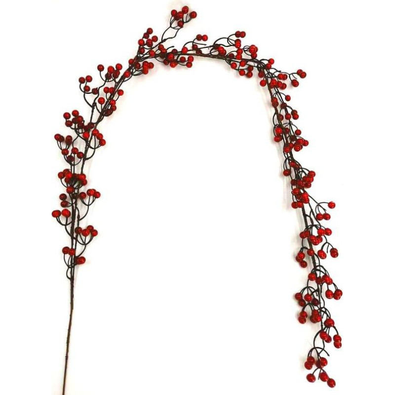 RED ROWNBERRY FRUIT GARLAND 160CM