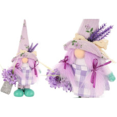 Gnome 25cm with lavender girl spring decoration