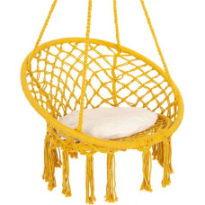 OPENWORK HAMMOCK HANGING CHAIR STORK'S NEST 80x60CM WITH HONEY PILLOW