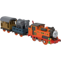Mattel Fisher-Price Thomas & Friends: Motorized Trains - Classic Nia with 2 Wagons Train (JFV77)