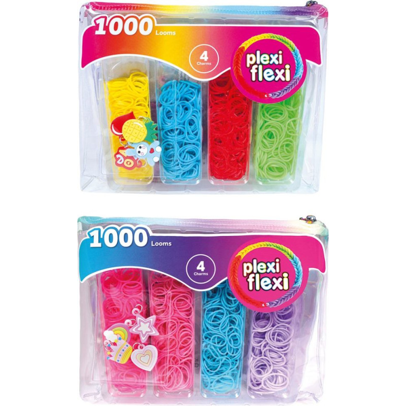 As Company AS HappiHobbi: Her World - Fashion - Plexi Flexi Τσαντάκι 1000 Λαστιχάκια & 4 Αξεσουάρ (1080-25583)