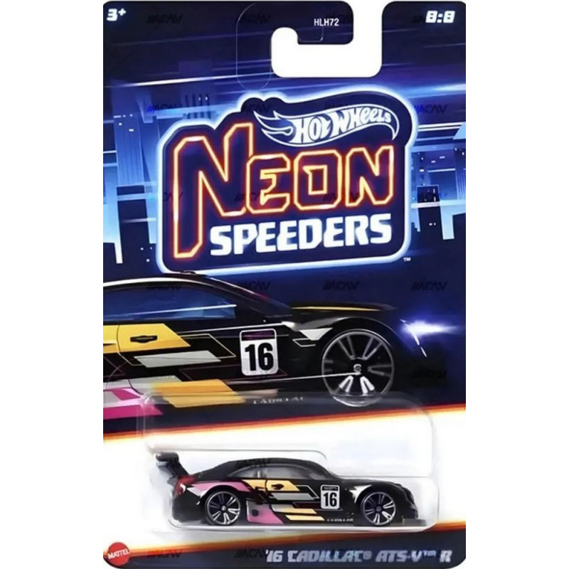 Mattel Hot Wheels: Neon Speeders - 16 Cadillac ATS-V R (HRW82)