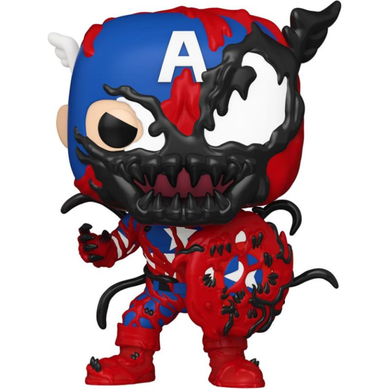 Funko Pop! Marvel: Carnageized - Carnage Captain America #1436 Bobble-Head Vinyl Figure