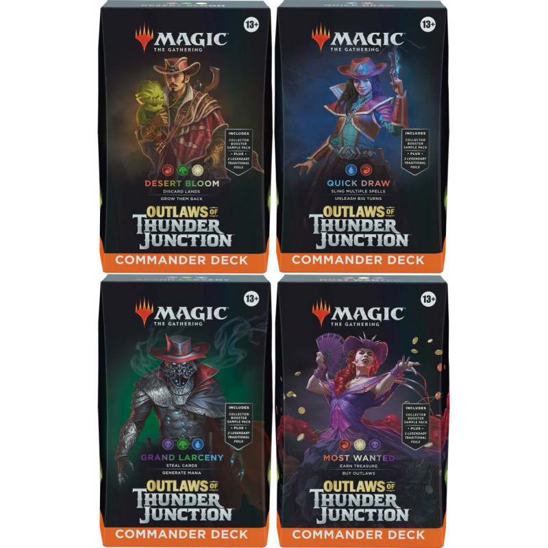 Magic the Gathering Outlaws of Thunder Junction - Commander Deck Box (4)