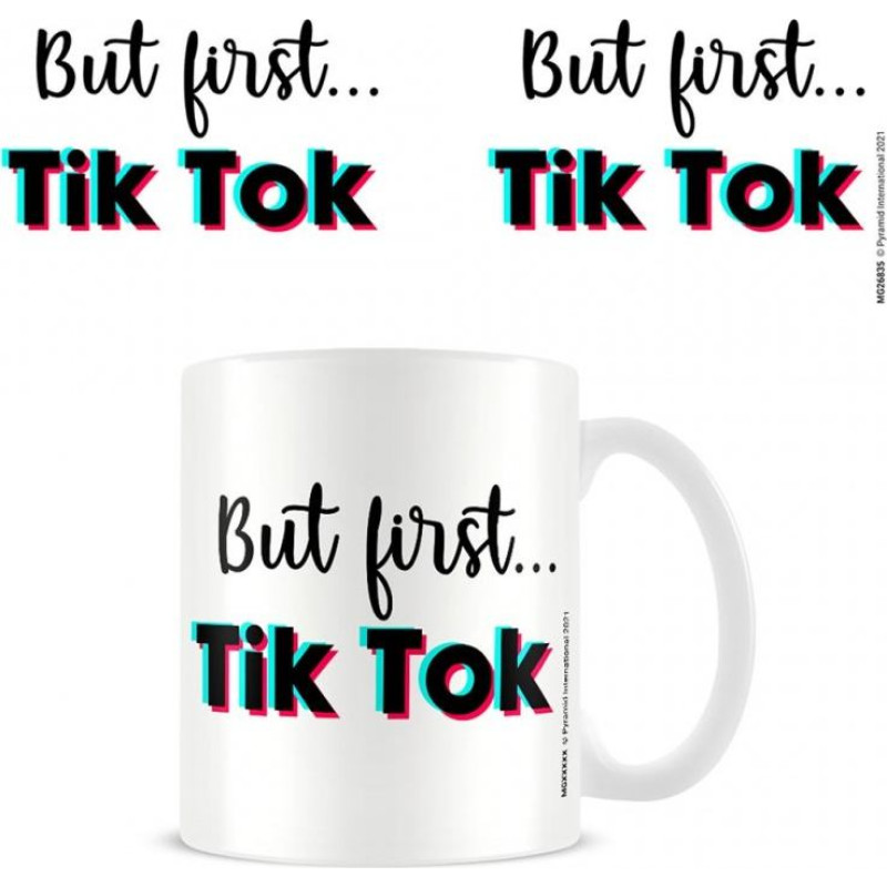 Pyramid Mug But First...Tiktok